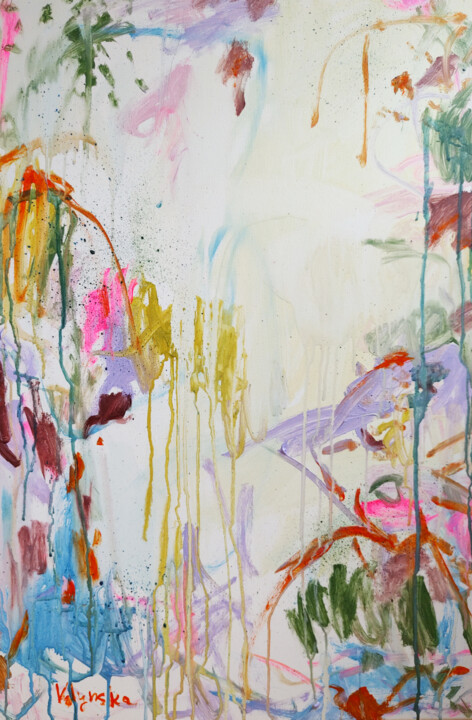 Pintura intitulada "Abstract Mood" por Natalya Volynska, Obras de arte originais, Acrílico Montado em Armação em madeira