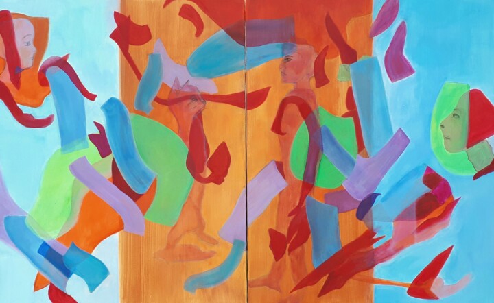 Fantaisie autour des contes de Perrault Pittura, 39,4x63 in