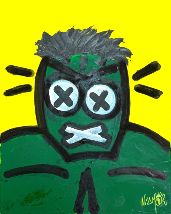 Hulk is in da house ! 绘画, 19.7x15.8 in