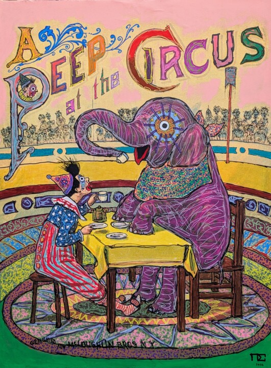 Circus #2 绘画, 31.5x23.6 in