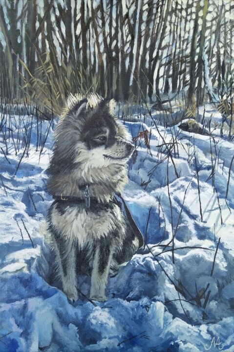 Dog Utah 绘画, 11.8x7.9 in