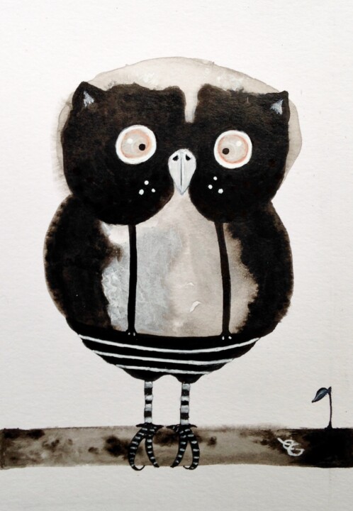Piaf n°6 绘画, 9.3x7.1 in