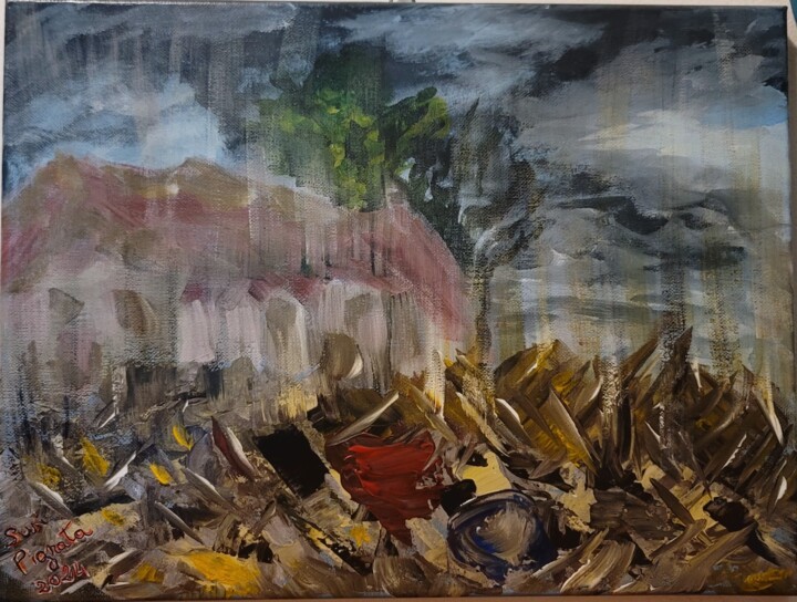 "Disastro dopo un Ur…" başlıklı Tablo Susi Pignata tarafından, Orijinal sanat, Akrilik