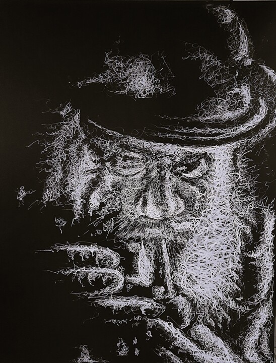 L'homme a la pipe 绘画, 45.7x35 in