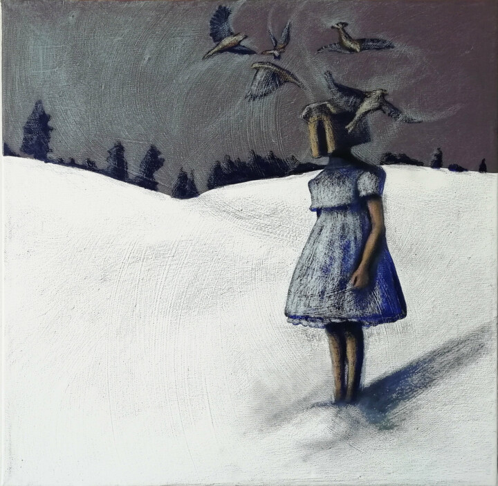 Painting titled "La danza delle allo…" by Barbara Ruzziconi, Original Artwork, Acrylic