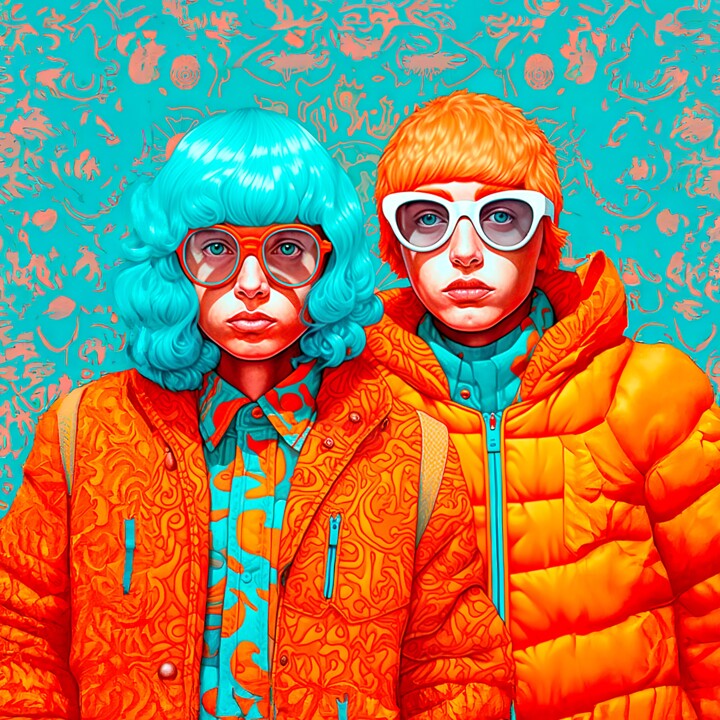 Digital Arts titled "BROTHERS" by Rai, Original Artwork, AI generated image