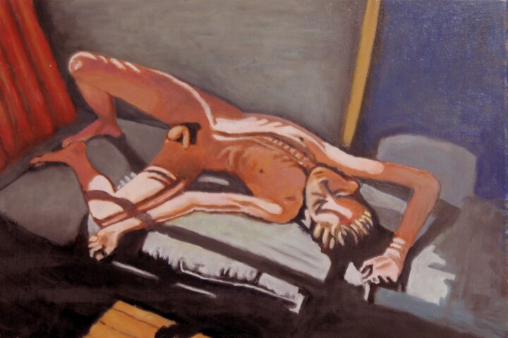 Sleeping boy 绘画, 13.8x19.7 in