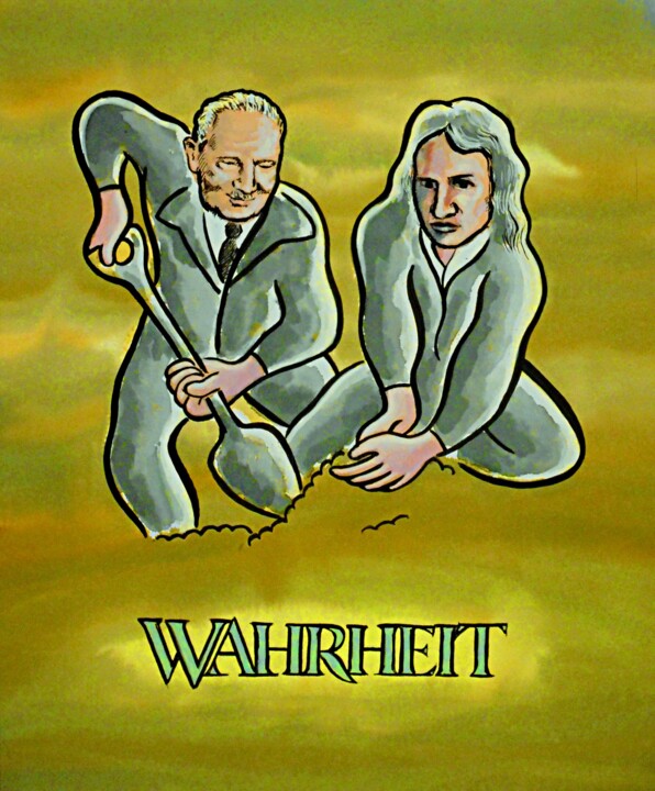 绘画 标题为“Martin Heidegger an…” 由Noël Van Hoof, 原创艺术品, 水彩