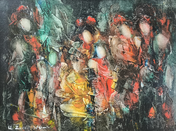 Echoes in the Dark 绘画, 11.8x15.8 in