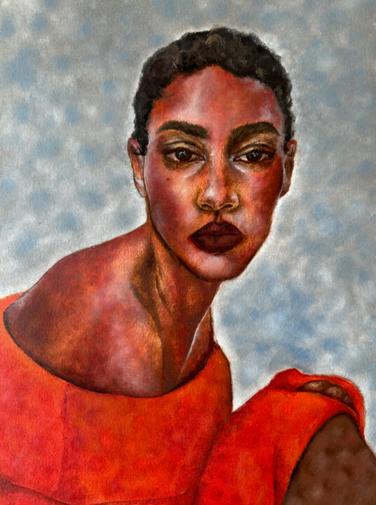 Painting titled "Autumn thoughtfulne…" by Albina Ayhan, Original Artwork, Oil