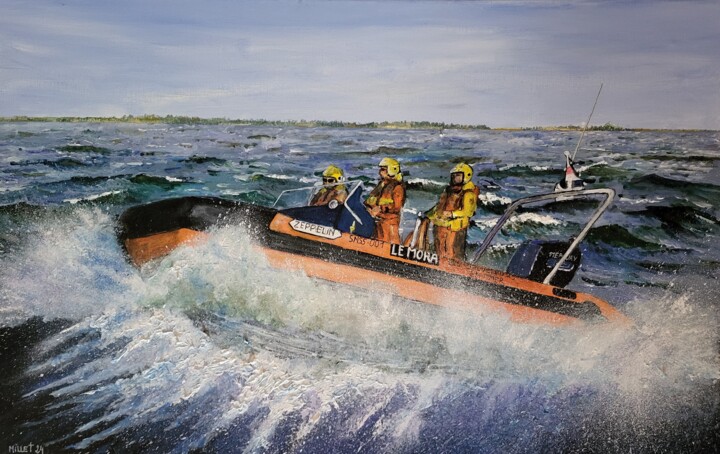 LE MORA Painting, 23.6x36.2 in