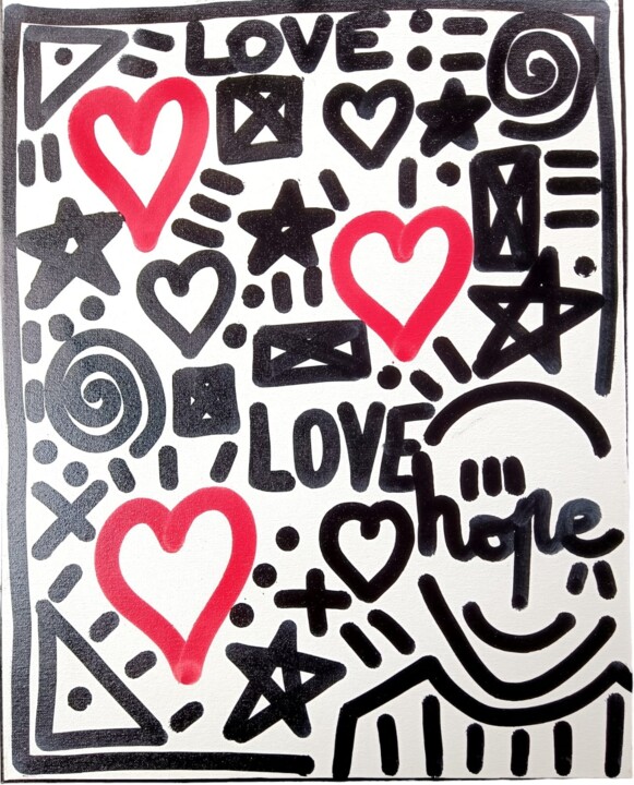 Mr.Hope Heart Love 绘画, 19.7x15.8 in