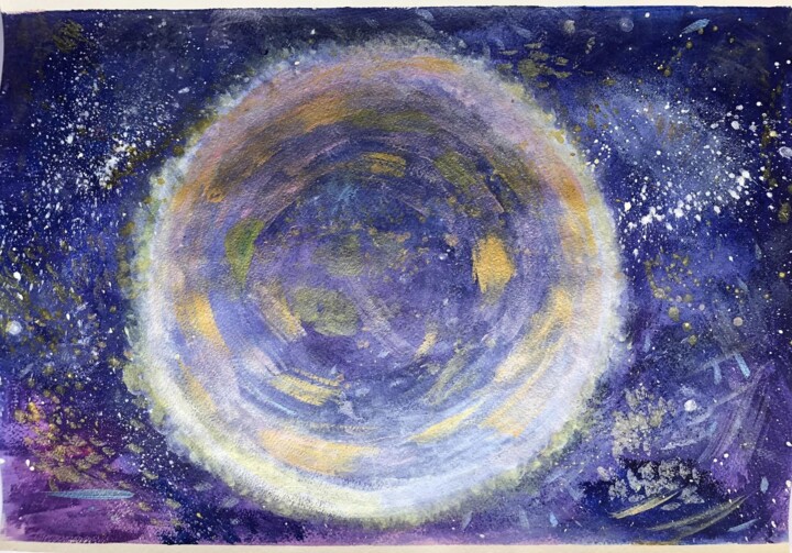 Сфера Кристалл Радужный 绘画, 11.6x16.5 in