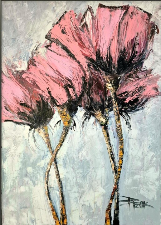 POPIES III 绘画, 27.6x19.7 in
