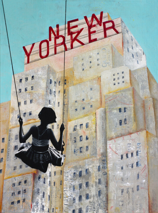 NEW YORKER 绘画, 47.2x31.5 in
