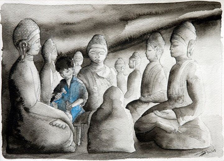 绘画,  9.8x13.8 in 