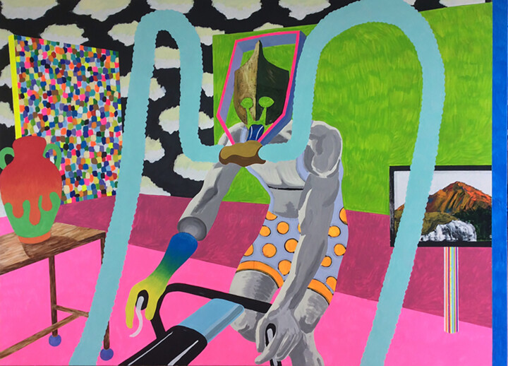 Doctor Chaos and the Breathing Machine Pittura, 57,1x78,7 in