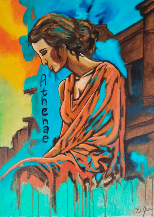 ancient athens 绘画, 27.6x19.7 in