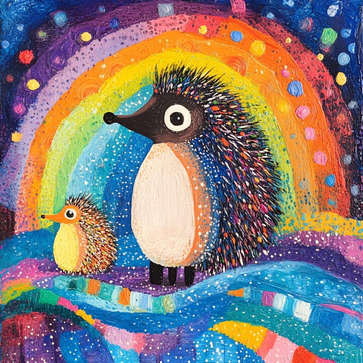 Little Hedgehog Sunshine 数字艺术