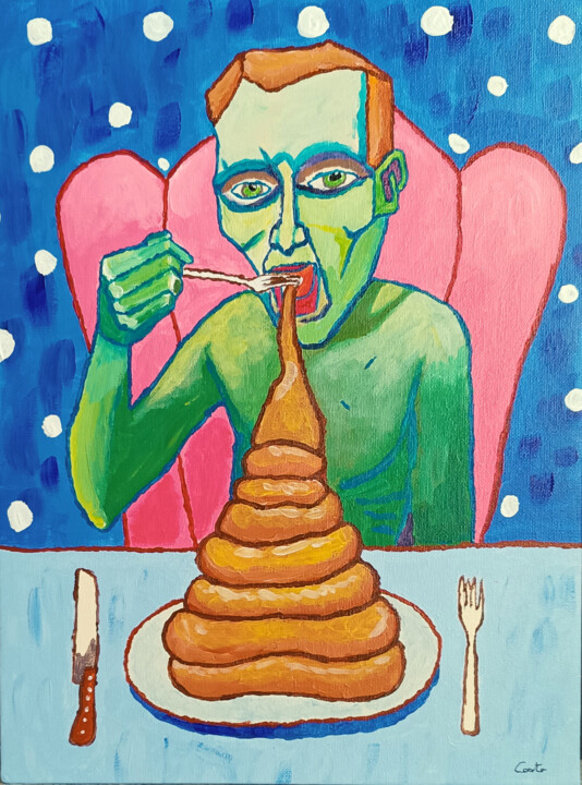 the shit eater 绘画, 15.8x11.8 in