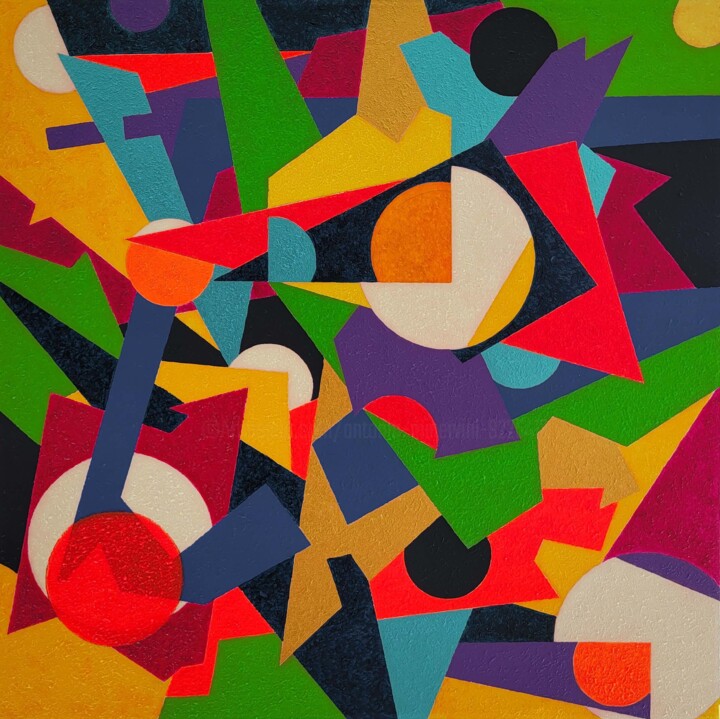 Pintura intitulada "Rock and roll" por Antonio Minervini, Obras de arte originais, Acrílico Montado em Armação em madeira