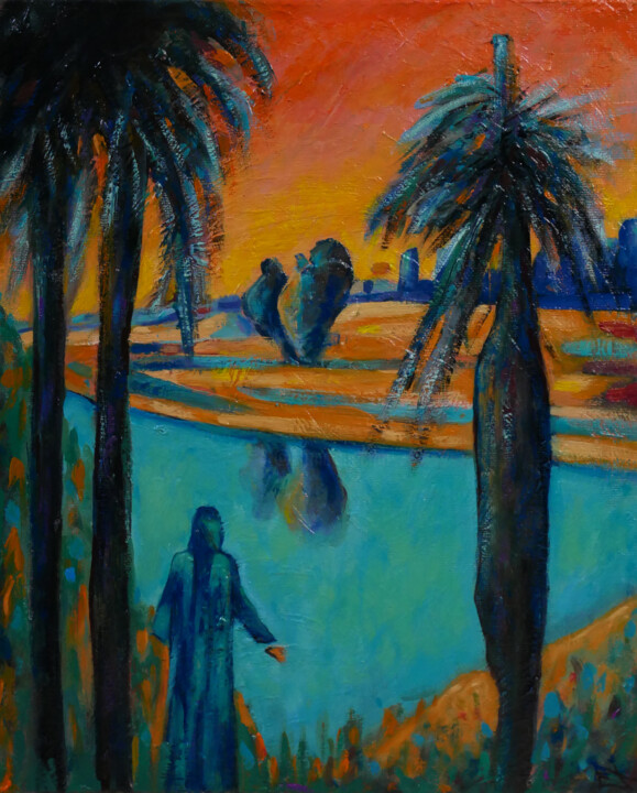 Oasis marocaine Картина, 10,6x8,7 in