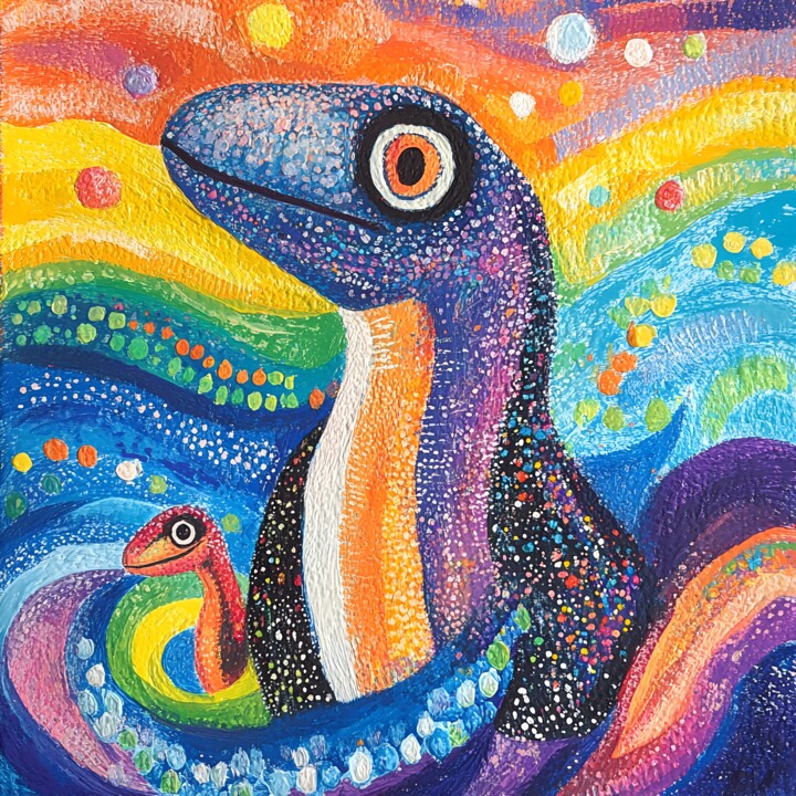 Dragon's Rainbow Voyage 数字艺术