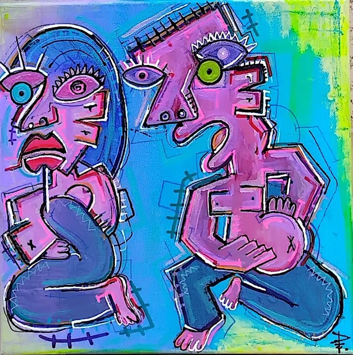 Les danseurs 绘画, 11.8x11.8 in