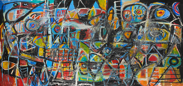 绘画,  82.7x147.6 in 