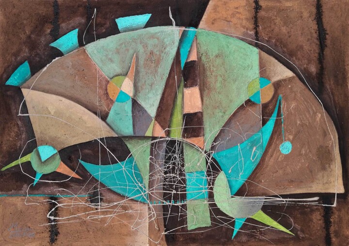 Partido en dos 绘画, 17.1x24.2 in