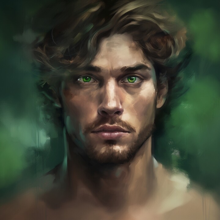 LUCAS (30x30 cms) 绘画, 11.8x11.8 in