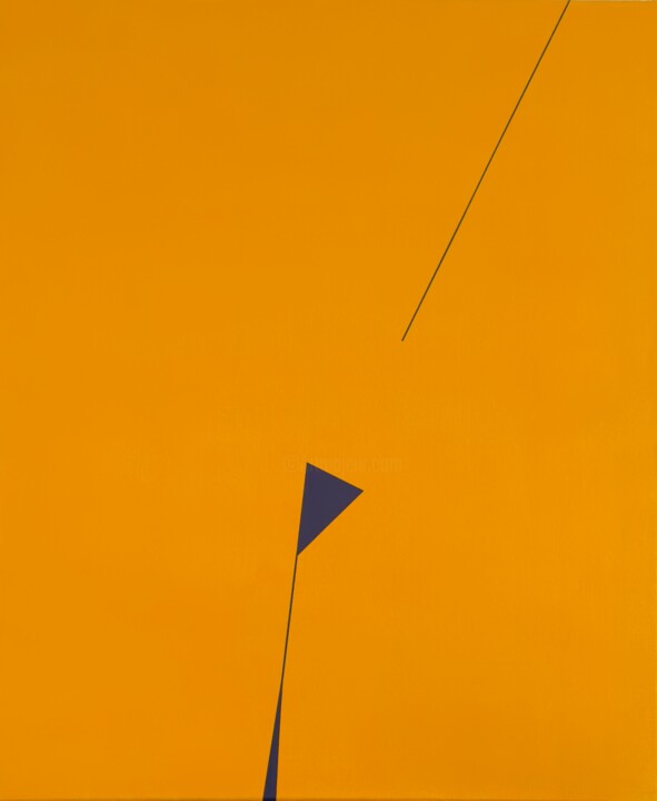 Painting titled "Holy Triangle II" by Jean-Marc Gardeux, Original Artwork, Acrylic Mounted on Wood Stretcher frame