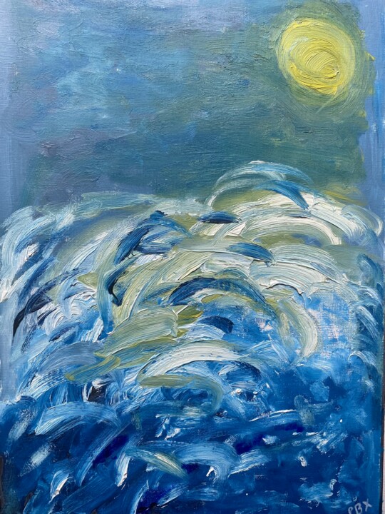Painting titled "Tourbillons" by Philippe Bourbonneux, Original Artwork, Oil