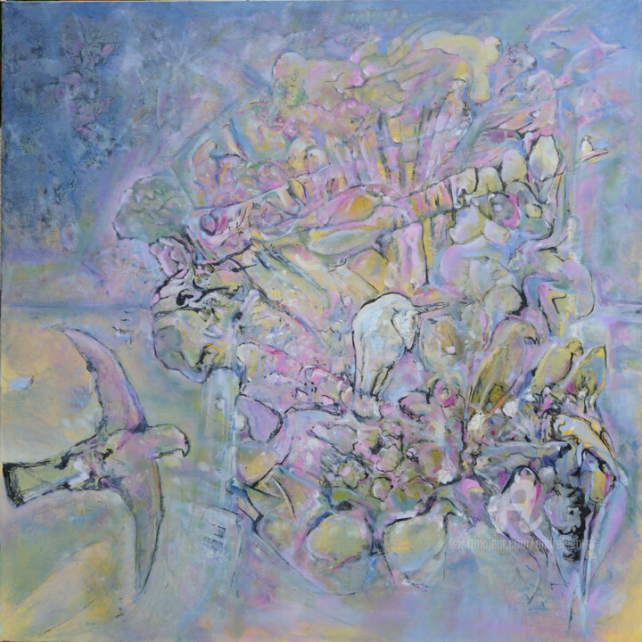 Méandres enchantés 绘画, 39.4x39.4 in
