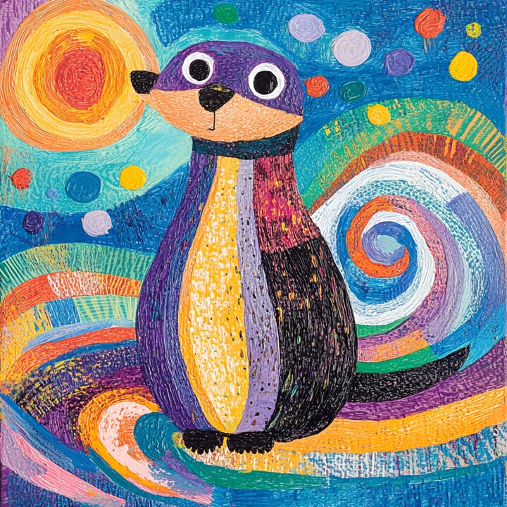 Van Gogh's Otter 数字艺术