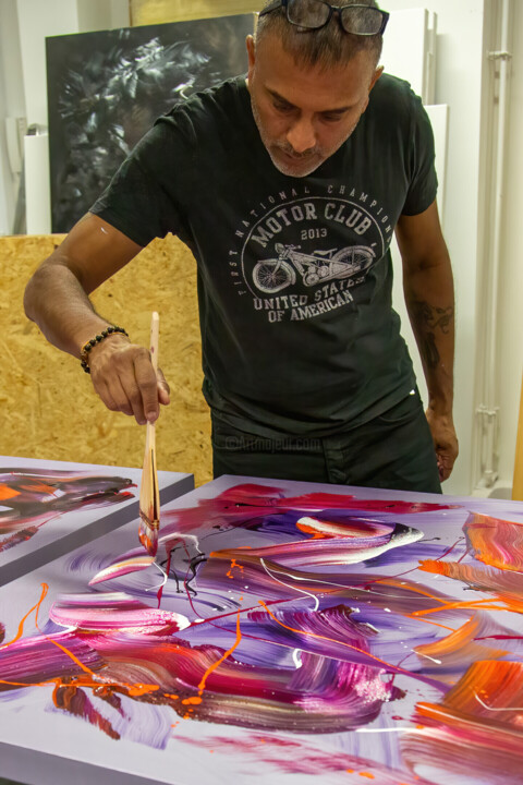 Steps of the making of the work