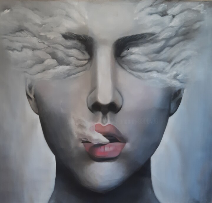 Schilderij getiteld "Tutto e Nulla" door Erika Anoardi, Origineel Kunstwerk, Olie