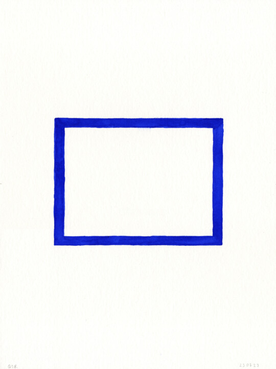 Malerei mit dem Titel "Hemisphäre C (Ultra…" von Detlef Lemme (Farbenkugel), Original-Kunstwerk, Aquarell