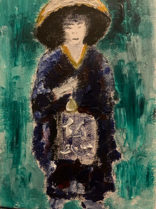 绘画,  7.1x5.1 in 