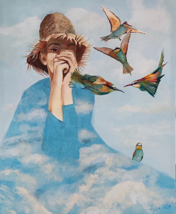 W chmurach 绘画, 47.2x31.5 in