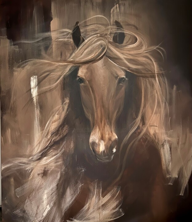 The Maestro 绘画, 55.1x47.2 in