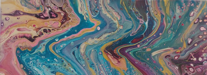 Peinture intitulée "Todo el tiempo" par Flora Estevez, Œuvre d'art originale, Acrylique Monté sur Châssis en bois