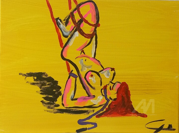 Painting "Renversé" 绘画, 7.9x9.8 in