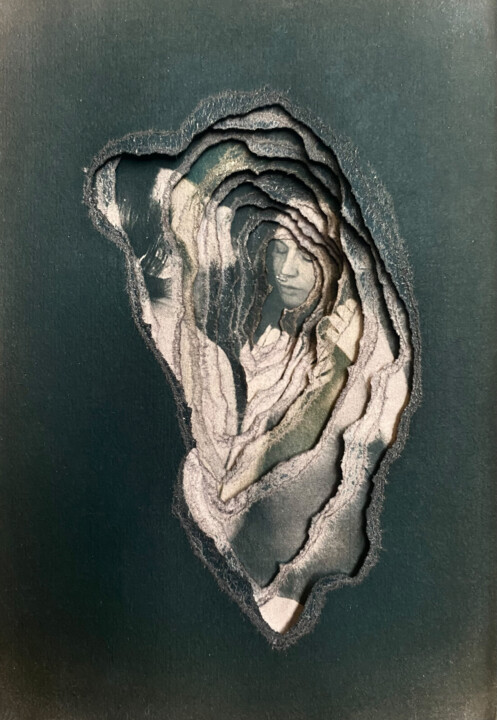 Guideline Routine 9 Cyanotype 拼贴, 8.3x5.9 in