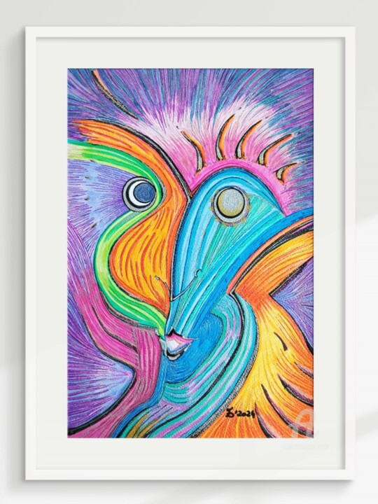Carnival Face 绘画, 11.7x8.3 in