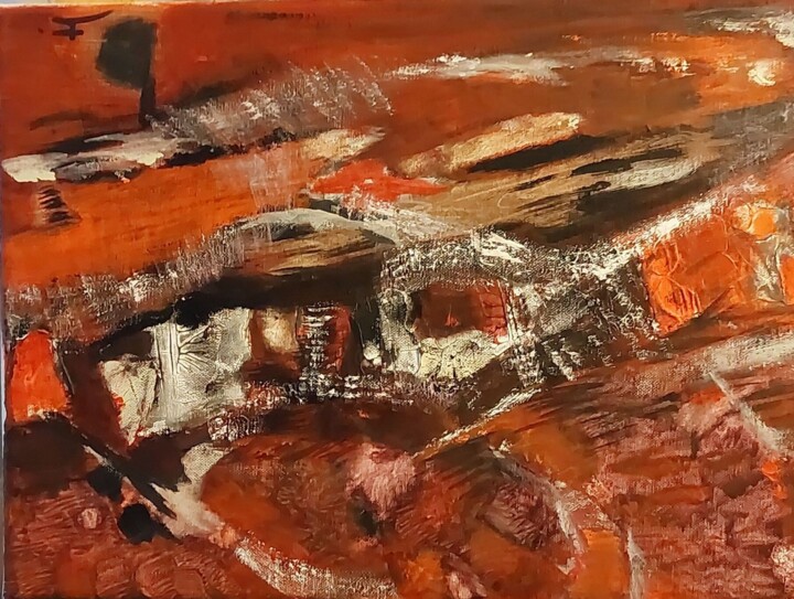 Quelle boue dans la pensée Schilderij, 11,8x15,8 in