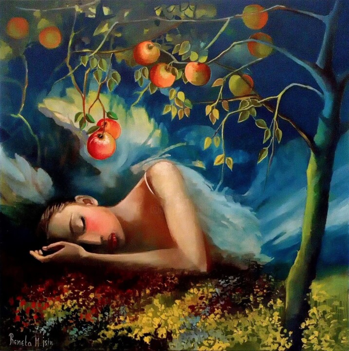 Golden Silence Tablo, 31,5x31,5 in
