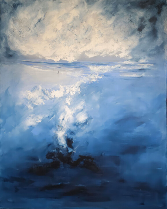 Malerei mit dem Titel "Solitude" von Sophia Kühn, Original-Kunstwerk, Acryl Auf Keilrahmen aus Holz montiert