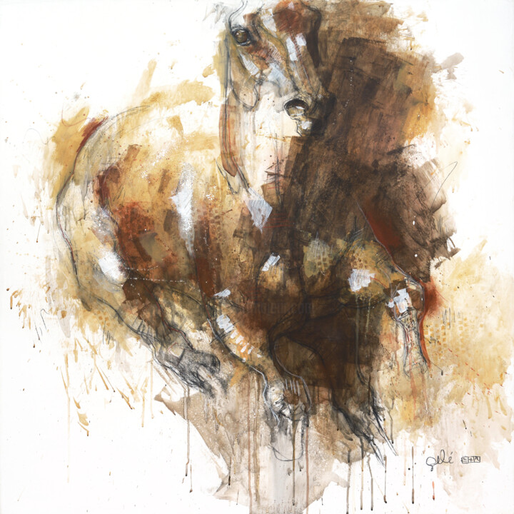 Nu Equin 147t 绘画, 39.4x39.4 in