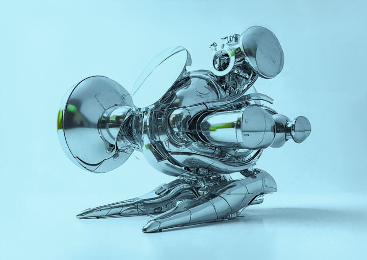 SCULPTURE ARGENTEE ET METALLIQUE 数字艺术